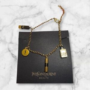 Yves Saint Laurent Gold Charm Necklace